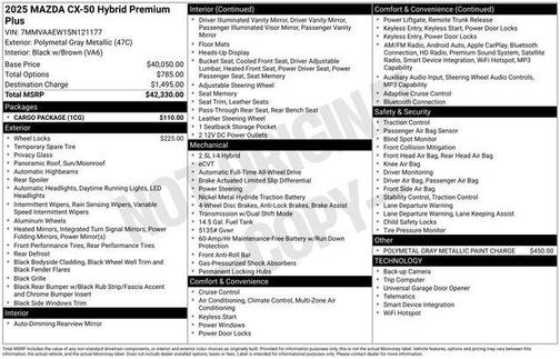 2025 Mazda CX-50 Hybrid PREMIUM PLUS PACKAGE