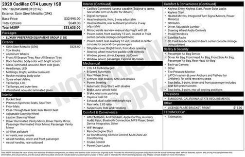 2020 Cadillac CT4 Luxury