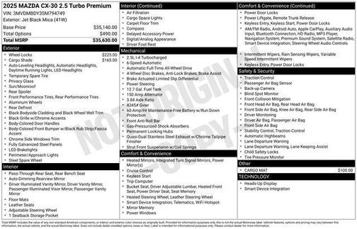 2025 Mazda CX-30 2.5 Turbo Premium Package