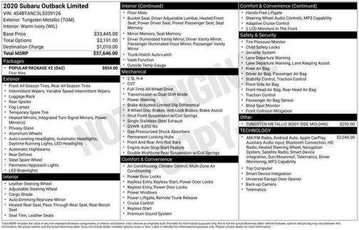 2020 Subaru Outback Limited