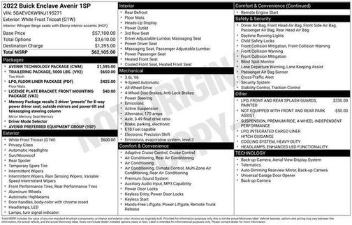 2022 Buick Enclave Avenir