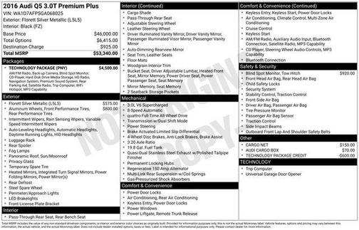 Florett Silver Metallic 2016 Audi Q5 3.0T Premium Plus