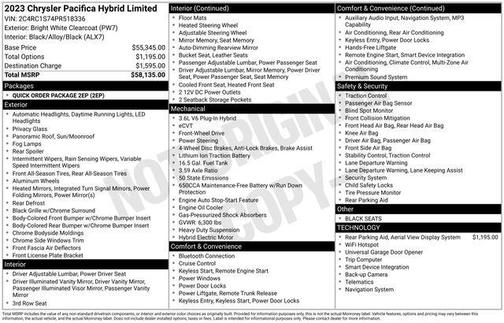 2023 Chrysler Pacifica Hybrid Limited