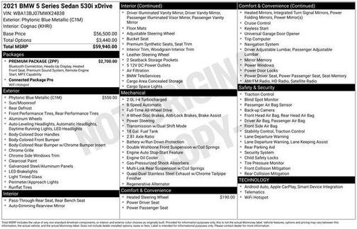 2021 BMW 530 i xDrive