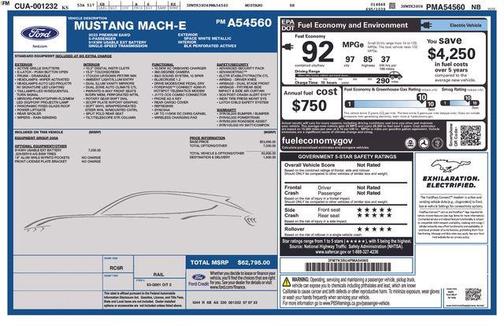 Space White Metallic 2023 Ford Mustang Mach-E Premium