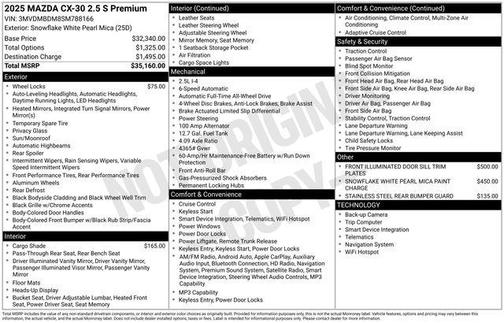 2025 Mazda CX-30 Premium Package