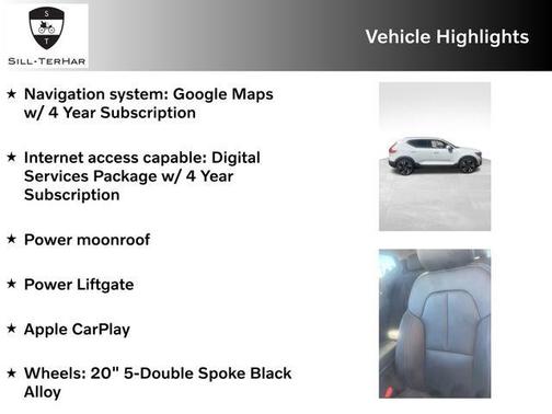 Crystal White Pearl 2025 Volvo XC40 B5 Plus Bright Theme