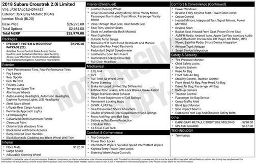 2018 Subaru Crosstrek 2.0i Limited