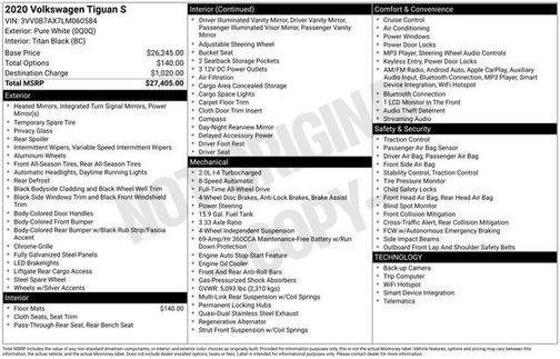 2020 Volkswagen Tiguan 2.0T S