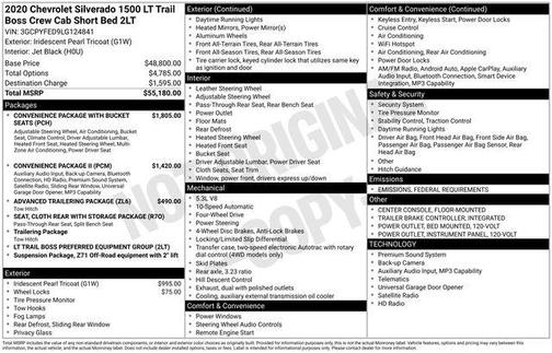 2020 Chevrolet Silverado 1500 LT Trail Boss