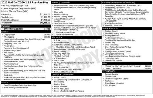 2025 Mazda CX-50 2.5 S Premium Plus Package