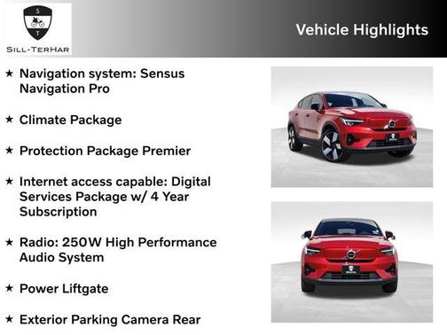 Fusion Red Metallic 2023 Volvo C40 Recharge Pure Electric Twin Plus