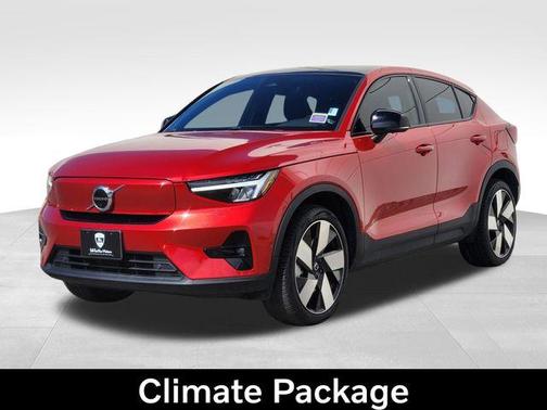 Fusion Red Metallic 2023 Volvo C40 Recharge Pure Electric Twin Plus