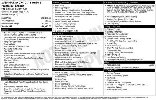 2025 Mazda CX-70 CX-70