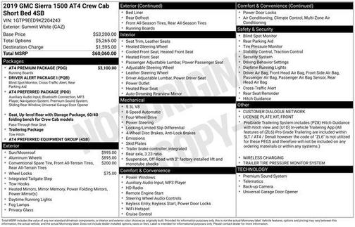 2019 GMC Sierra 1500 AT4