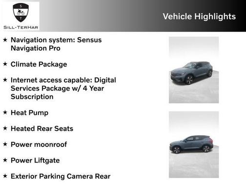 Thunder Gray Metallic 2023 Volvo XC40 Recharge Pure Electric Twin Plus