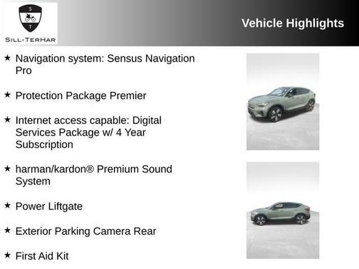 Sage Green Metallic 2023 Volvo C40 Recharge Pure Electric Twin Ultimate