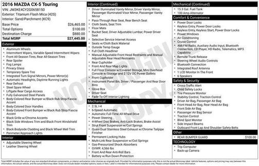 2016 Mazda CX-5 Touring