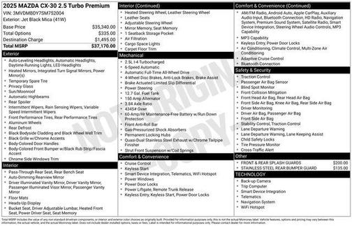 2025 Mazda CX-30 2.5 Turbo Premium Package