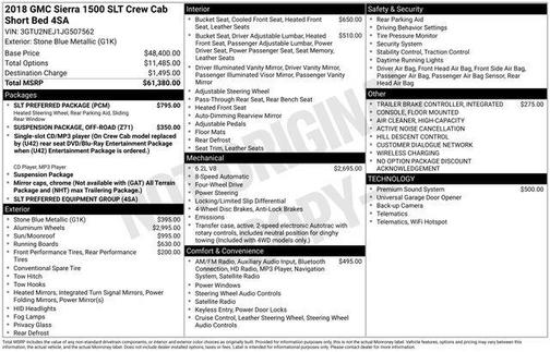 2018 GMC Sierra 1500 SLT