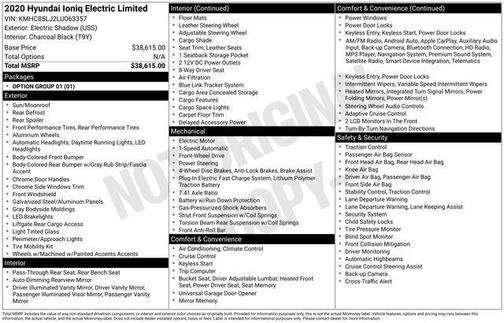 2020 Hyundai IONIQ EV Limited