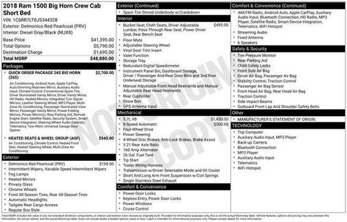 Delmonico Red Pearlcoat 2018 RAM 1500 Big Horn