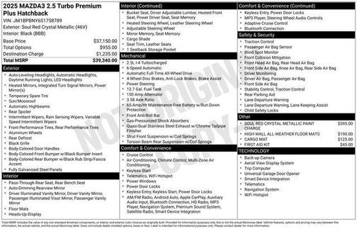 2025 Mazda Mazda3 Premium Plus