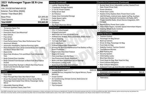2021 Volkswagen Tiguan 2.0T SE R-Line Black