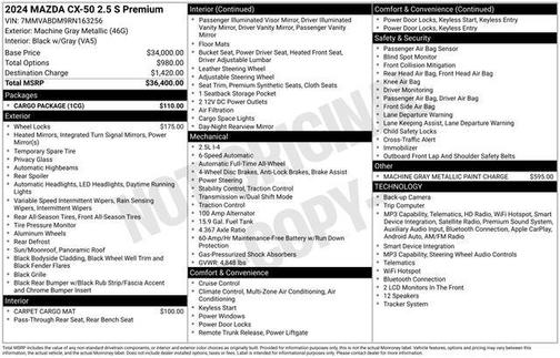 Machine Gray Metallic 2024 Mazda CX-50 2.5 S Premium Package