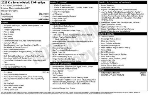 2023 Kia Sorento Hybrid SX Prestige