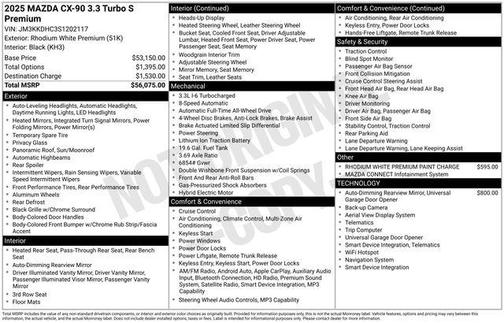 2025 Mazda CX-90 3.3 Turbo S Premium Package