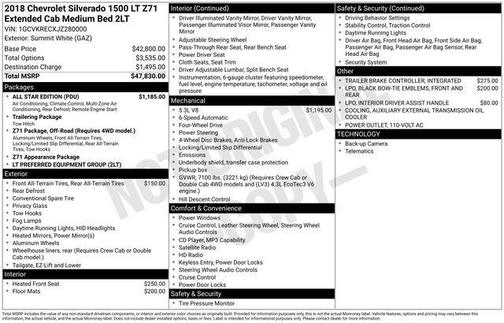 2018 Chevrolet Silverado 1500 LT