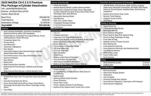 2025 Mazda CX-5 2.5 S Premium Plus Package