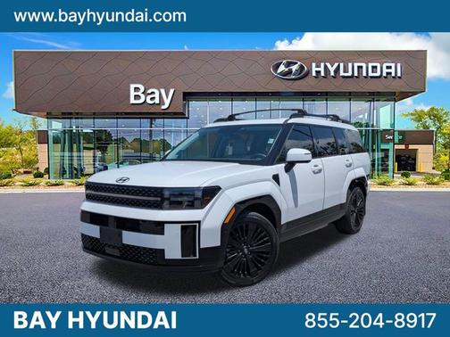 White 2025 Hyundai SANTA FE HEV Calligraphy