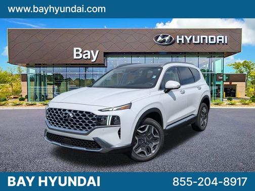 White 2023 Hyundai SANTA FE HEV Limited