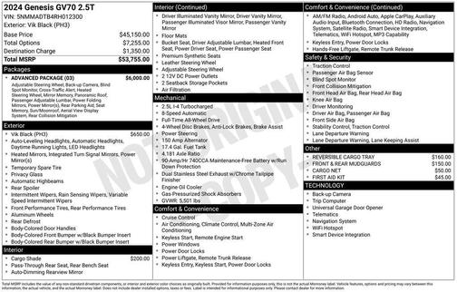 2024 Genesis GV70 2.5T