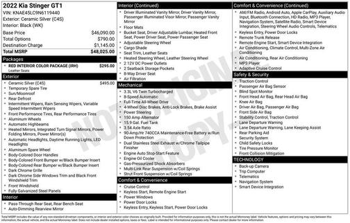 Ceramic Silver 2022 Kia Stinger GT1