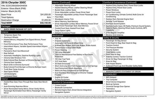 2016 Chrysler 300C Base