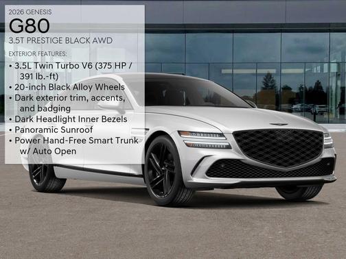 2026 Genesis G80 3.5T Prestige Black