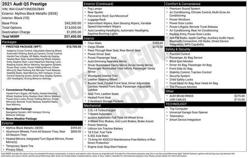 2021 Audi Q5 45 Prestige