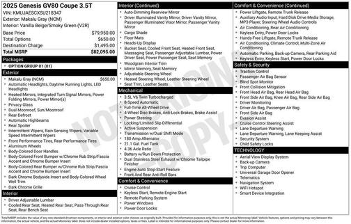 2025 Genesis GV80 Coupe 3.5T