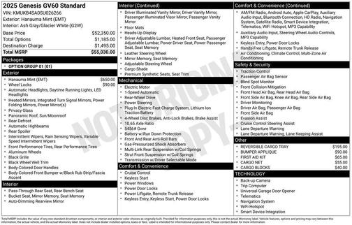 2025 Genesis GV60 Standard