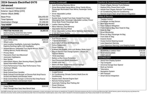 2024 Genesis Electrified GV70 Advanced