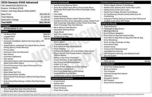 2024 Genesis GV60 Advanced