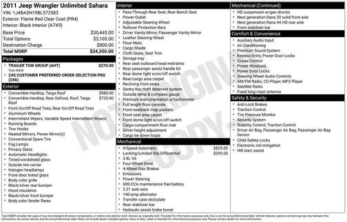 2011 Jeep Wrangler Unlimited Sahara