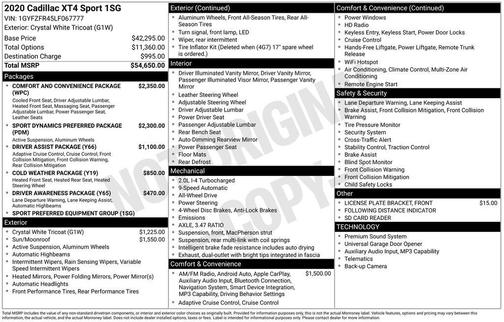 2020 Cadillac XT4 Sport