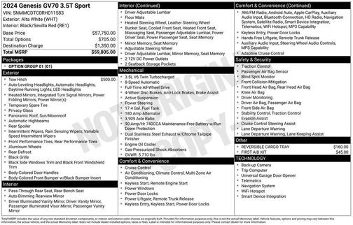 2024 Genesis GV70 3.5T Sport