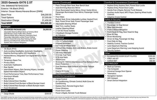 2025 Genesis GV70 2.5T
