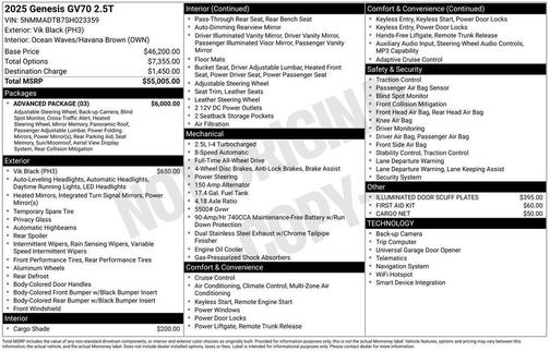 2025 Genesis GV70 2.5T