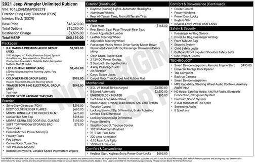 Sting Gray Clearcoat 2021 Jeep Wrangler Unlimited Rubicon